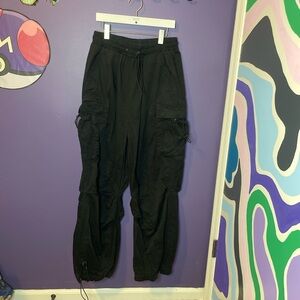 Black Cargo Joggers
